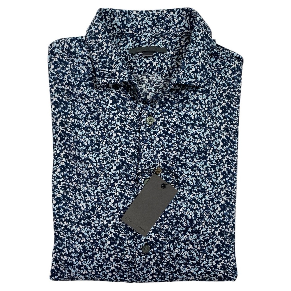 NWT John Varvatos Ross Shirt in Stream Blue Size Large